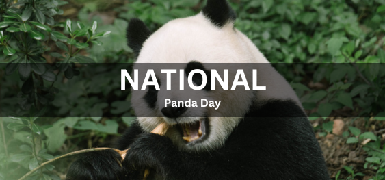 National Panda Day [राष्ट्रीय पांडा दिवस]